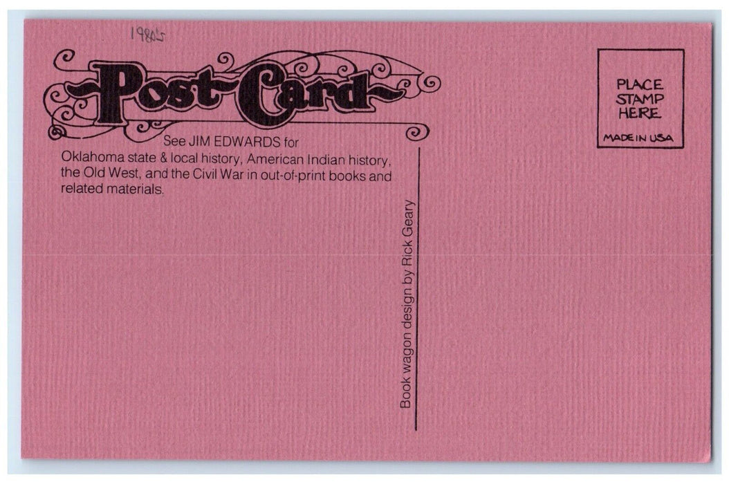 c1980's Abalache Antique And Book Shop Wagon Oklahoma City Oklahoma OK Postcard