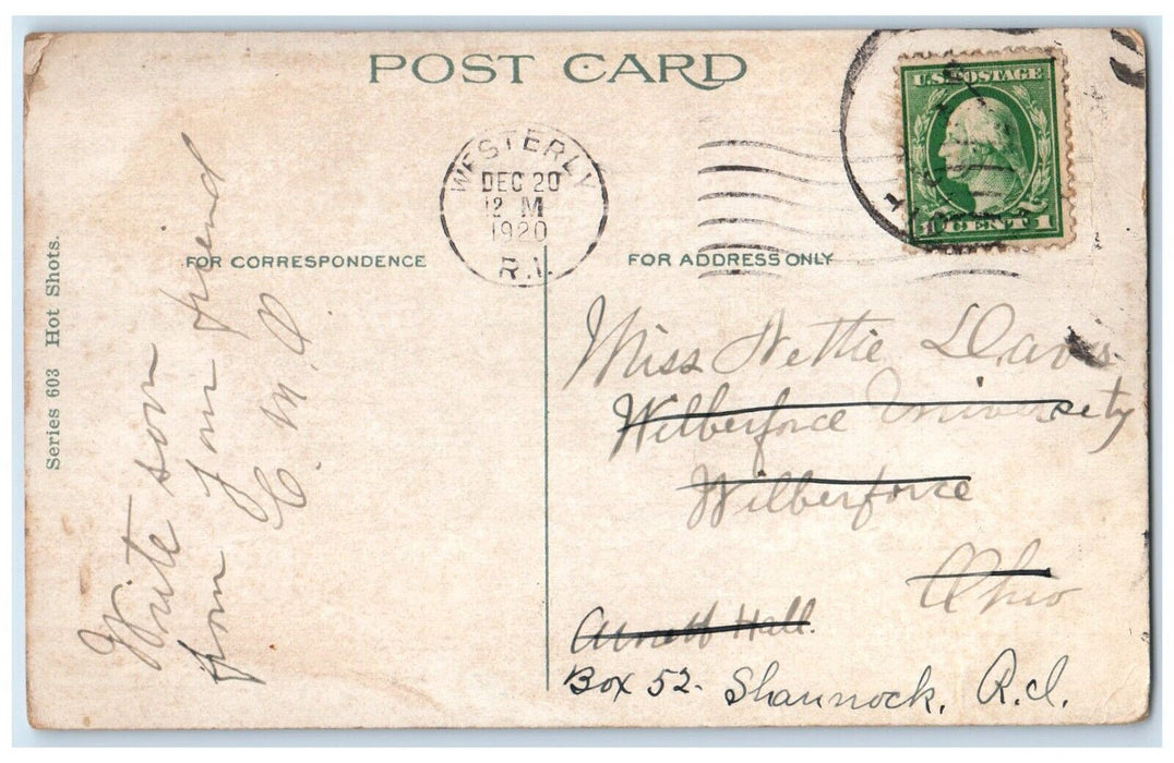 1920 Unlucky Days For Getting Married Westerly Rhode Island RI Vintage Postcard