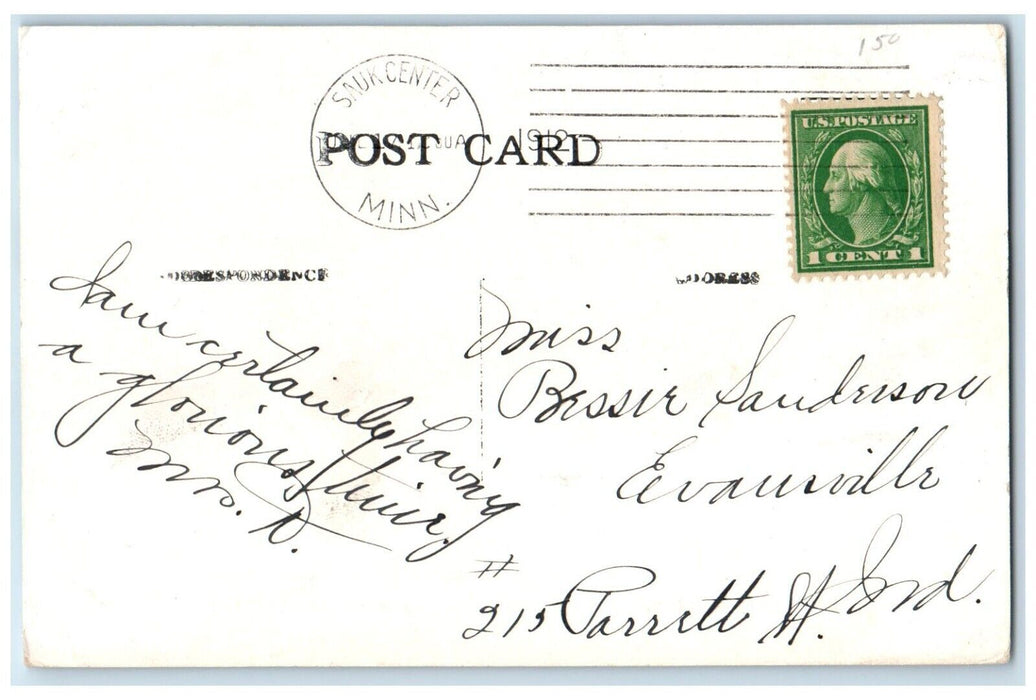 1912 Boat Dock Fairy Lake Sauk Centre Minnesota Posted Vintage Antique Postcard