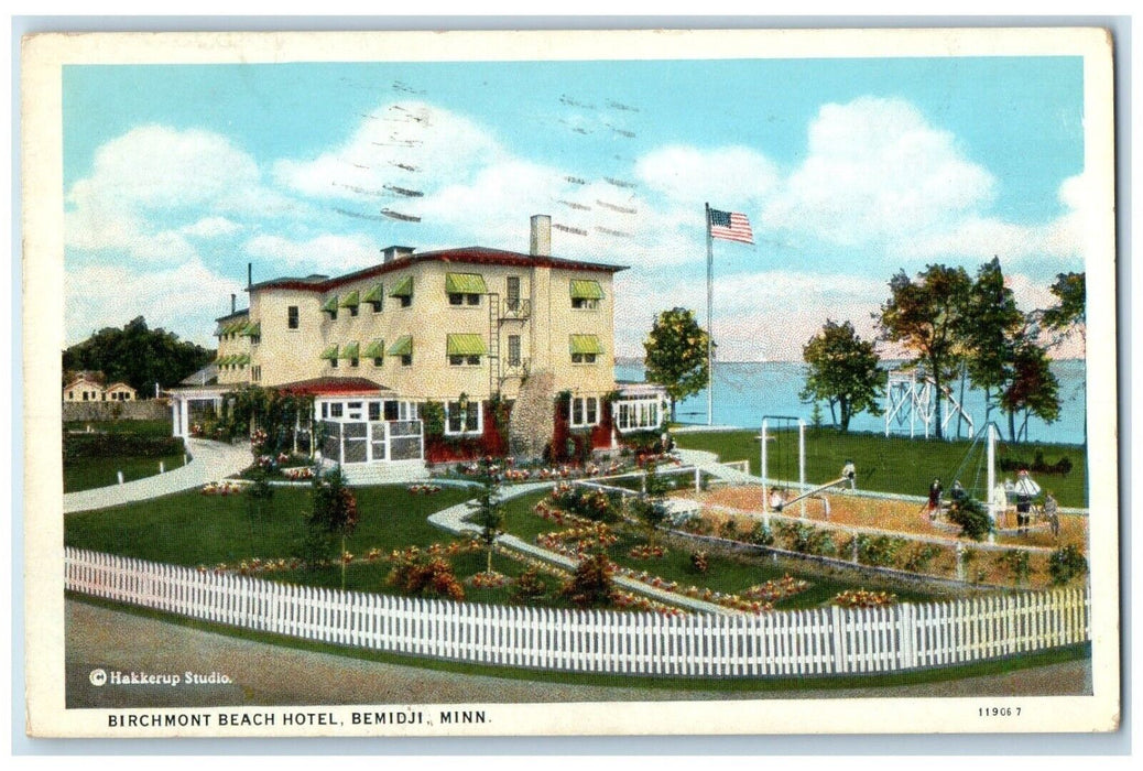 1934 Exterior View Birchmont Beach Hotel Building Bemidji Minnesota MN Postcard