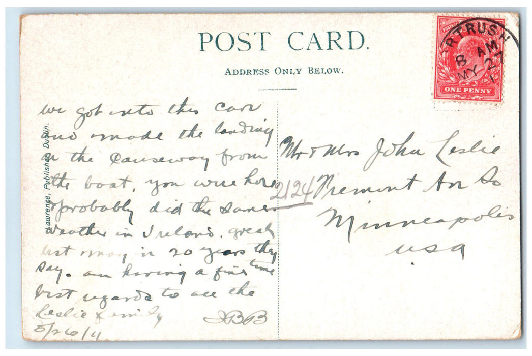 c1910 Portcoon Cave Giant's Causeway Antrim Northern Ireland Postcard