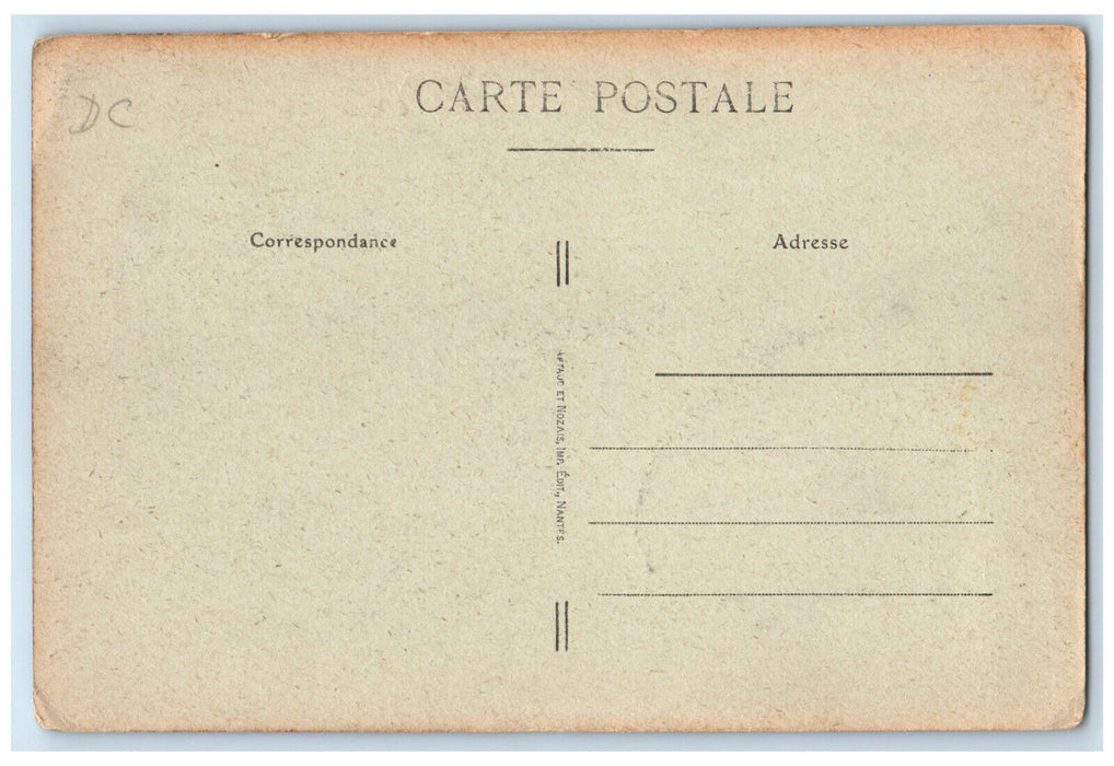 c1910 Souvenir De S'Jean-De-Monts France Multiview People Places Postcard