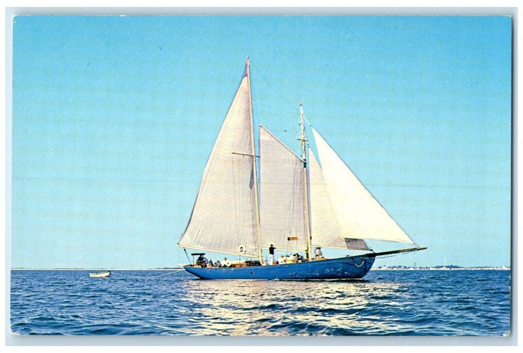 c1960 Schooner Hindu Sail Boat Lake Provincetown Massachusetts Unposted Postcard