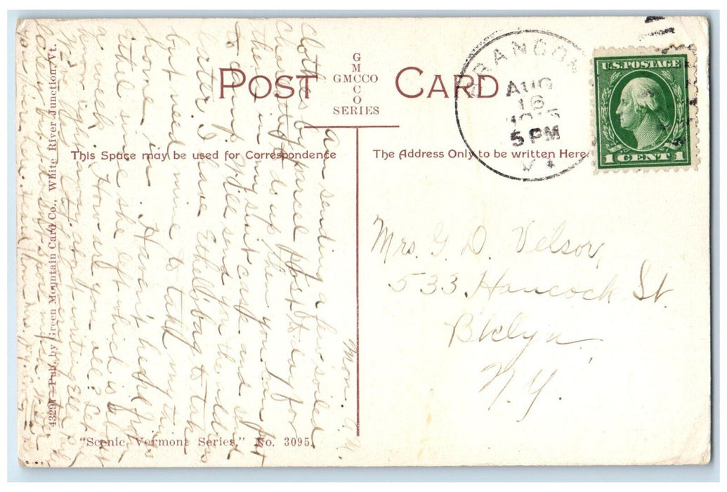 1915 Ethan Allen's Cave Lake Stone Dunmore Vermont VT Vintage Antique Postcard