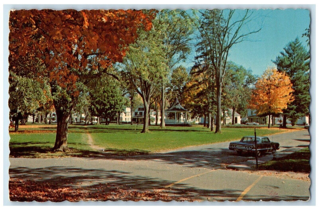 1972 Northeast Kingdom Common Classic Car Road Lyndonville Vermont VT Postcard
