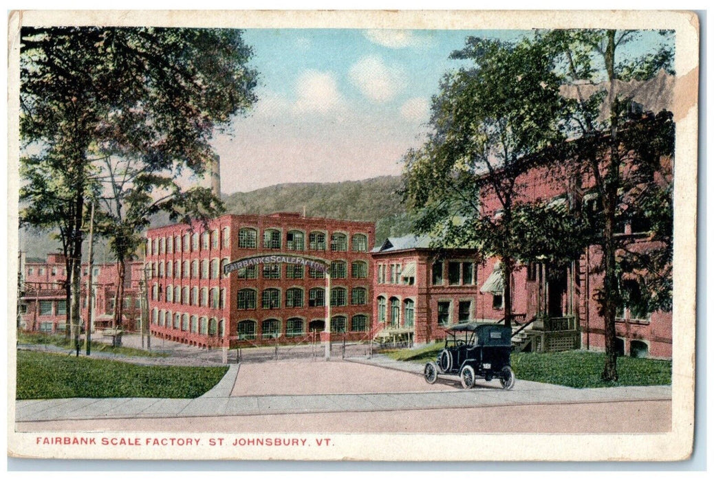 c1920 Fairbank Scale Factory Exterior Building St. Johnsbury Vermont VT Postcard
