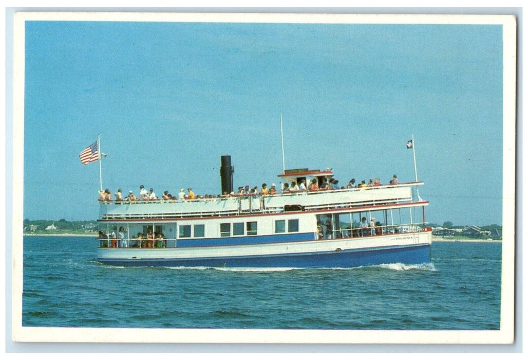 c1960 M/V Prudence Queen Hyannis Harbor Tours Inc Vessels Massachusetts Postcard