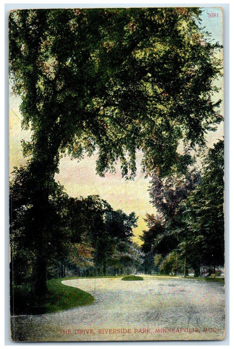 c1910 Scenic View Drive Riverside Park Minneapolis Minnesota MN Antique Postcard