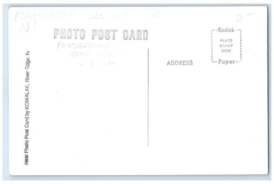 c1950s Photographer John Kowalak Camera Studio Binghamton NY RPPC Photo Postcard