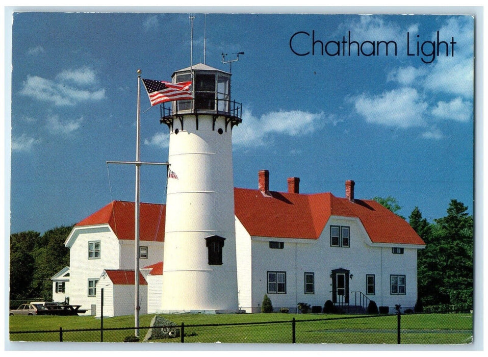 c1960 Exterior Chatham Light Building Cape Cod Massachusetts MA Antique Postcard