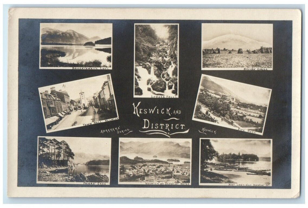 c1910 Multiview Town Hall Abrahams Keswick District Canada RPPC Photo Postcard