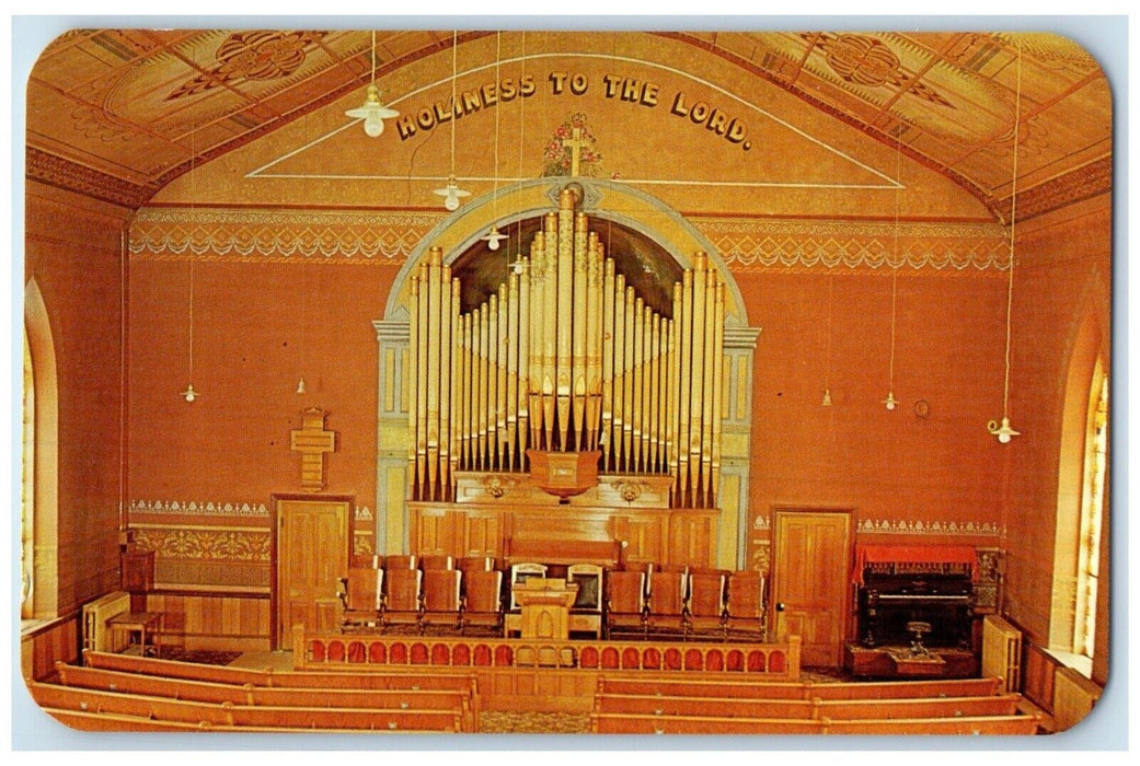 c1960 Interior View St James Methodist Church Central City Colorado CO Postcard