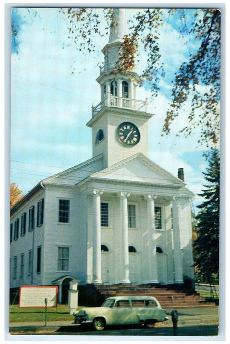 c1960 Exterior View First Congregational Church Southington Connecticut Postcard