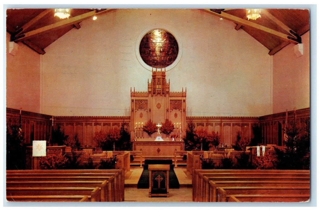 1957 Interior View Church Holy Comforter Episcopal Miami Florida Posted Postcard