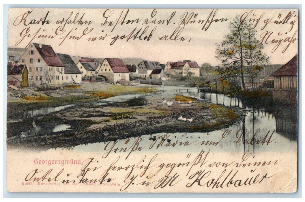 c1905 Georgensgmund Municipality in Roth Bavaria Germany Antique Postcard