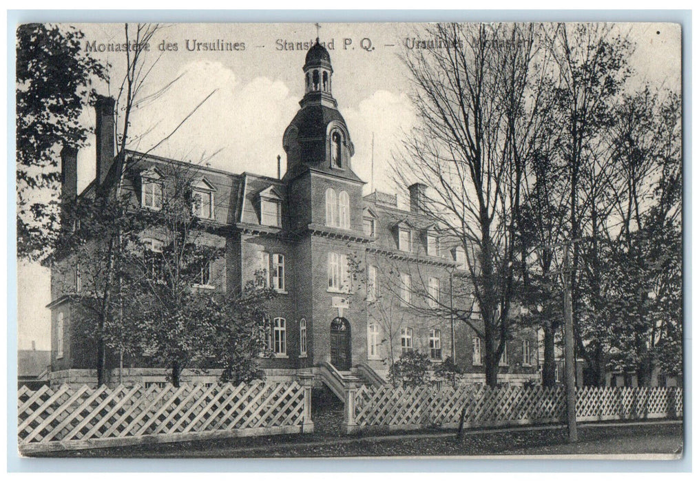 c1910 Ursulines Monastery Stanstead PQ Quebec Canada Unposted Antique Postcard