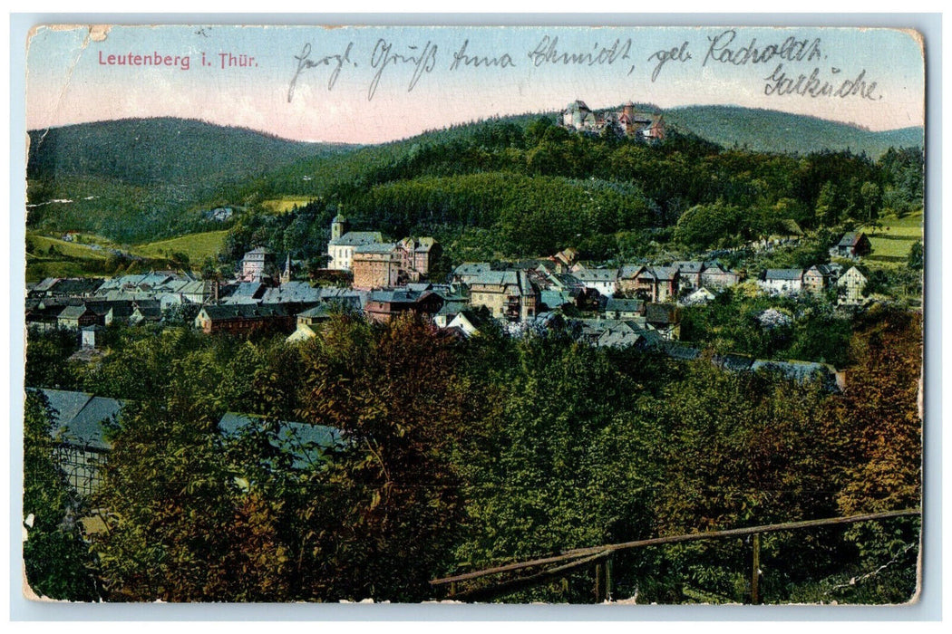 1930 General View Forest Houses Leutenberg Thur. Germany Posted Antique Postcard