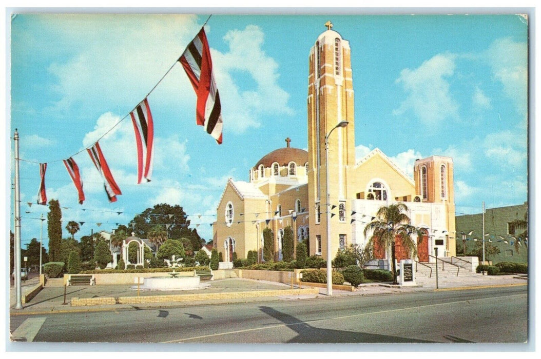 1960 Exterior View Greek Orthodox Church Tarpon Springs Florida Antique Postcard