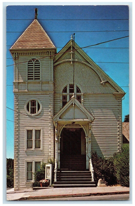 c1960 Exterior First Methodist Church Nevada City California CA Antique Postcard