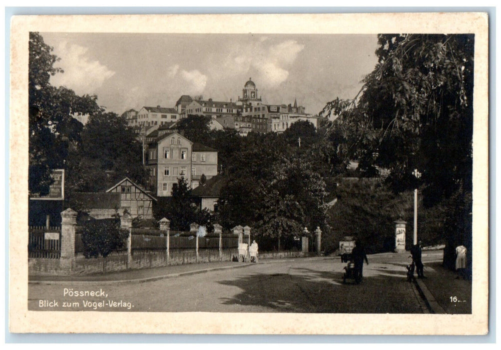 c1940's View of Vogel-Verlag Pößneck Germany Unposted Antique Postcard