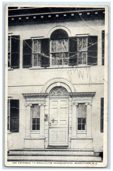 c1940 Entrance Washington Headquarters Exterior Morristown New Jersey Postcard