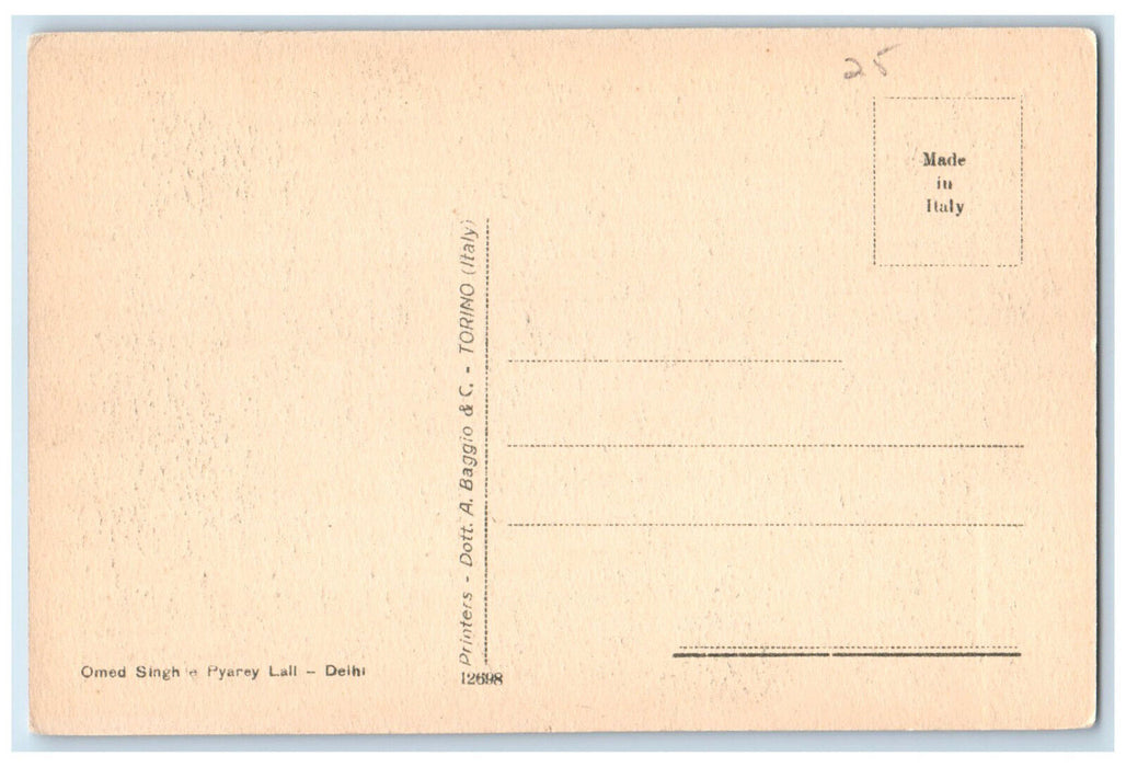 c1930's Imperial Secretariat Building Delhi India Vintage Unposted Postcard