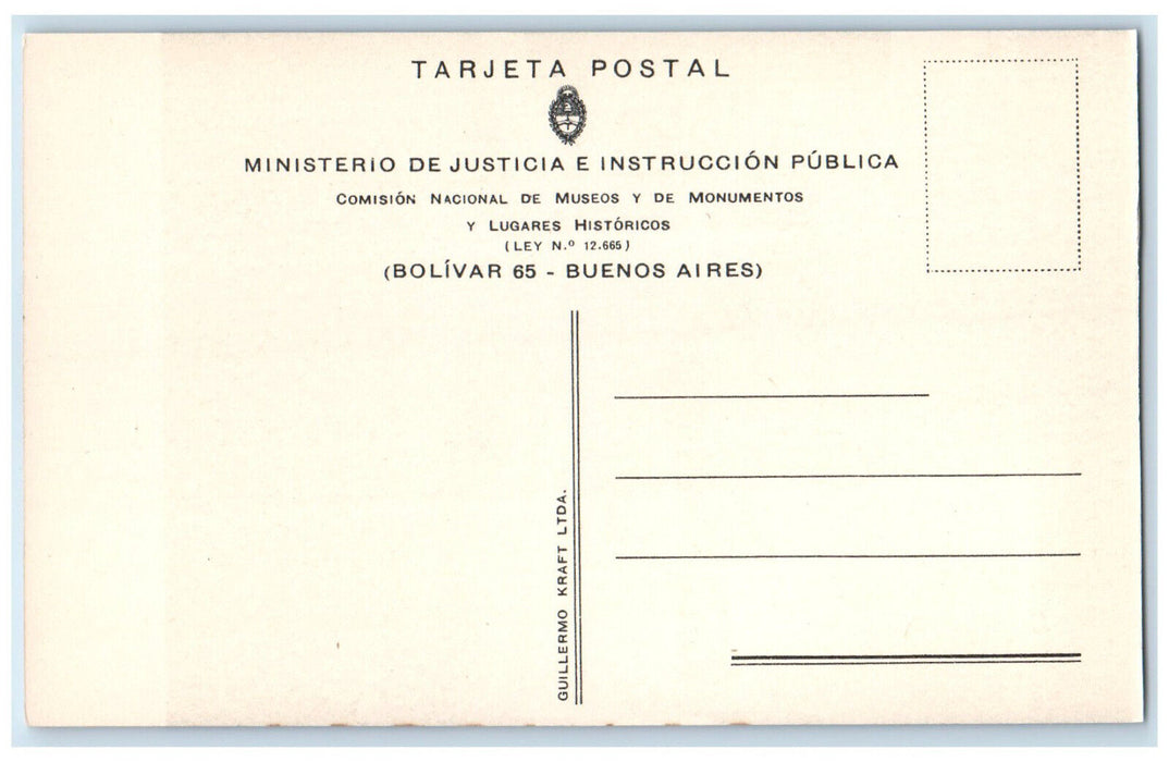 c1950's The Entrance El Cabildo Buenos Aires Argentina Vintage Postcard