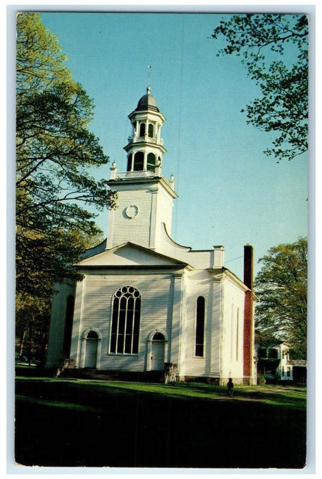 c1960 Exterior View Congregational Church Building Moravia New York NY Postcard