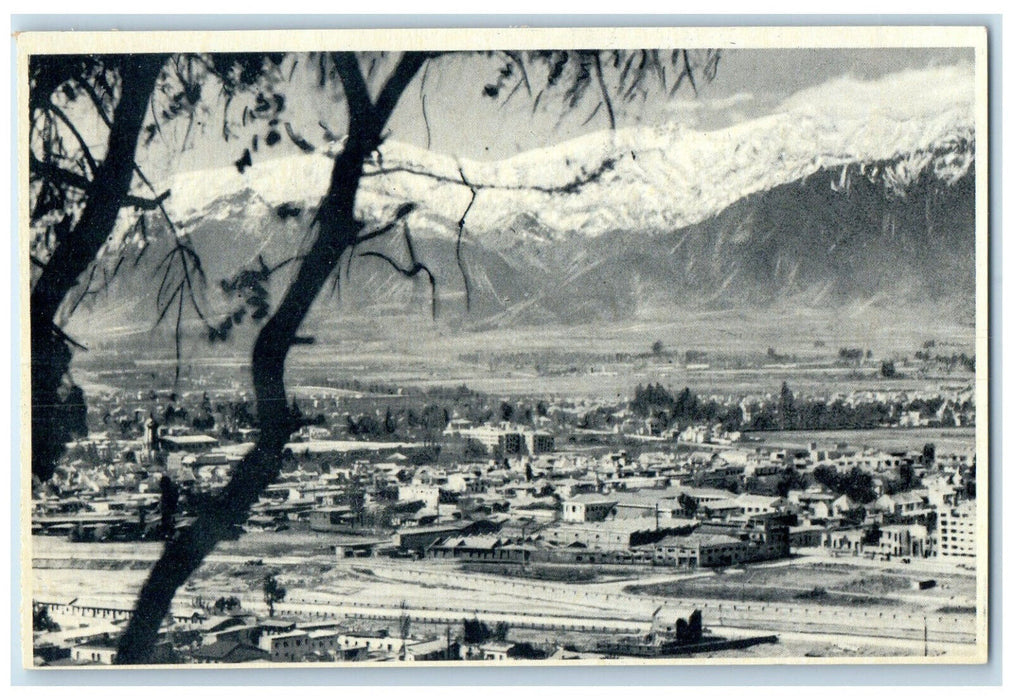 c1940's View of Santiago - Providencia Chile Vintage Unposted Postcard