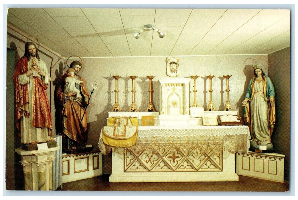 c1960 Interior San Miguel Church Santa Fe New Mexico NM Vintage Antique Postcard