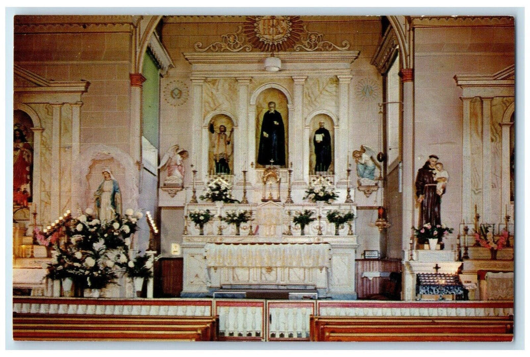 1960 Altar San Felipe De Neri Church Old Albuquerque New Mexico Vintage Postcard
