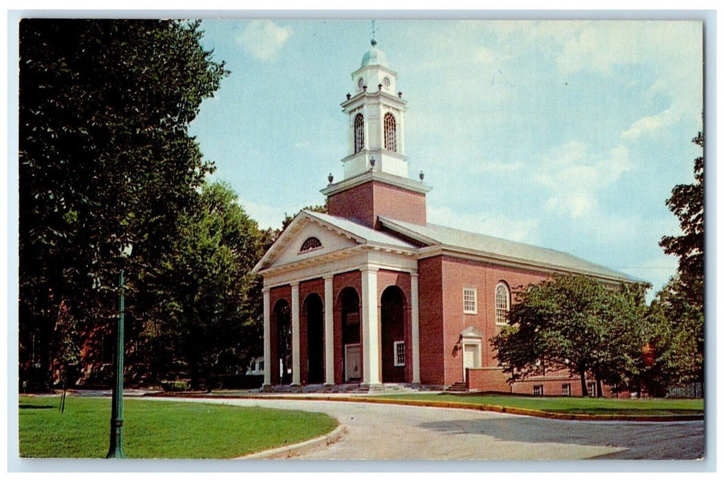1960 Exterior Wabash College Building Crawfordsville Indiana IN Antique Postcard