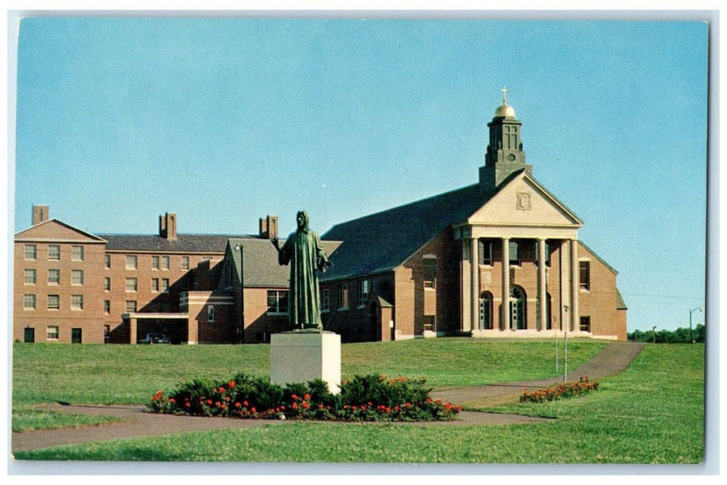 c1960 Christ Teacher Chapel Statue Merrimack College Massachusetts MA Postcard