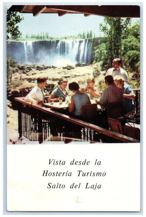 c1950's View From The Tourism Hostel Laja Falls Cabrero Chile Postcard