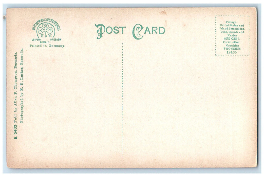 c1910 Hamilton Hotel Bermuda Tennis Courts Antique Unposted Postcard