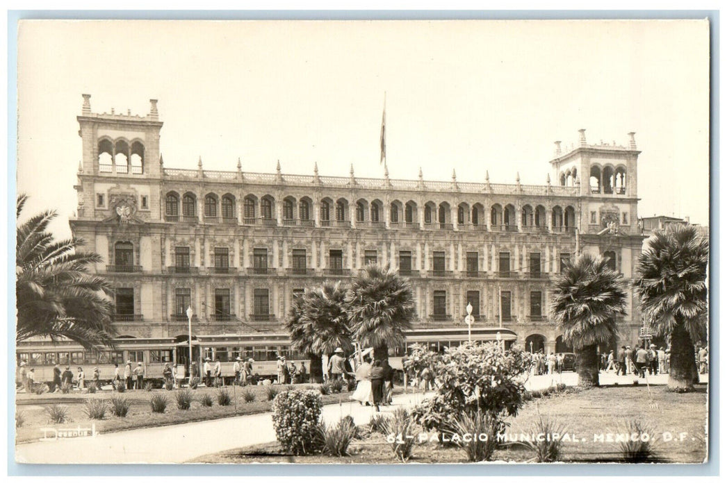 c1950's Palacio Municipal DF (Mexico City) Mexico Posted RPPC Photo Postcard