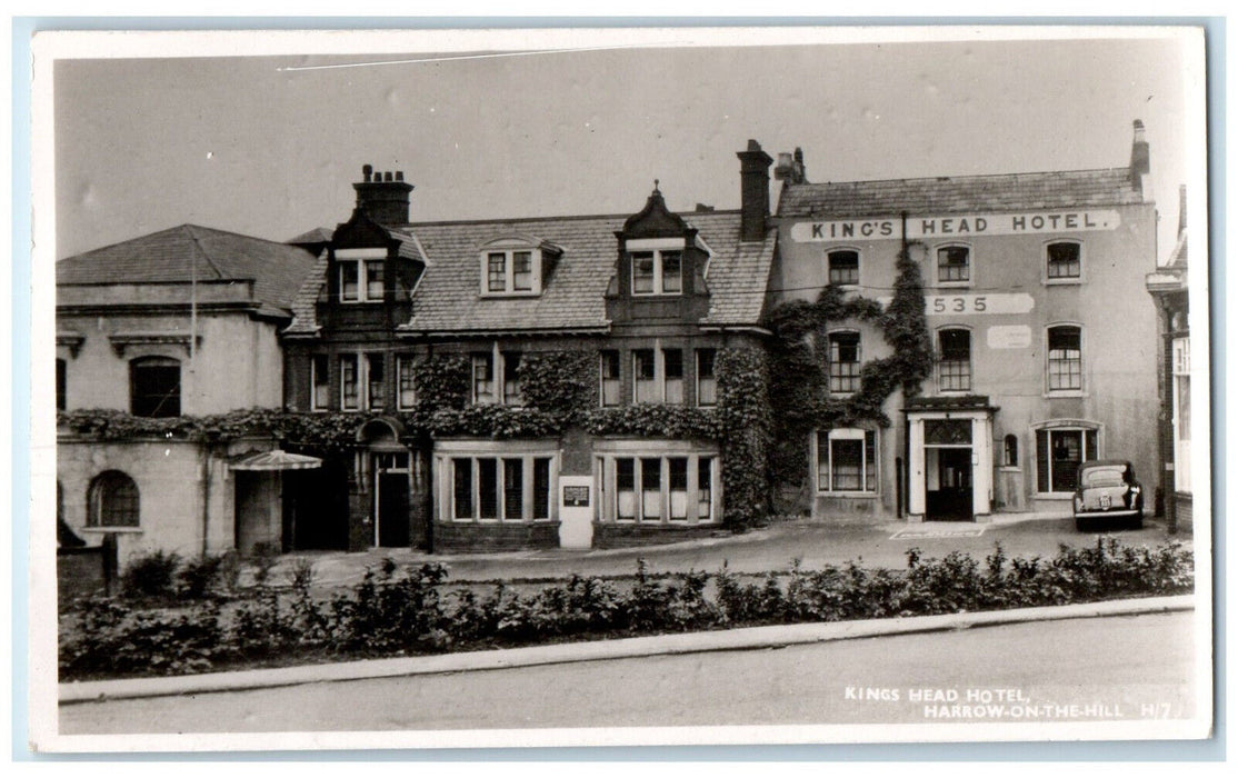 1952 Kings Head Hotel Harrow-On-The-Hill London England RPPC Photo Postcard