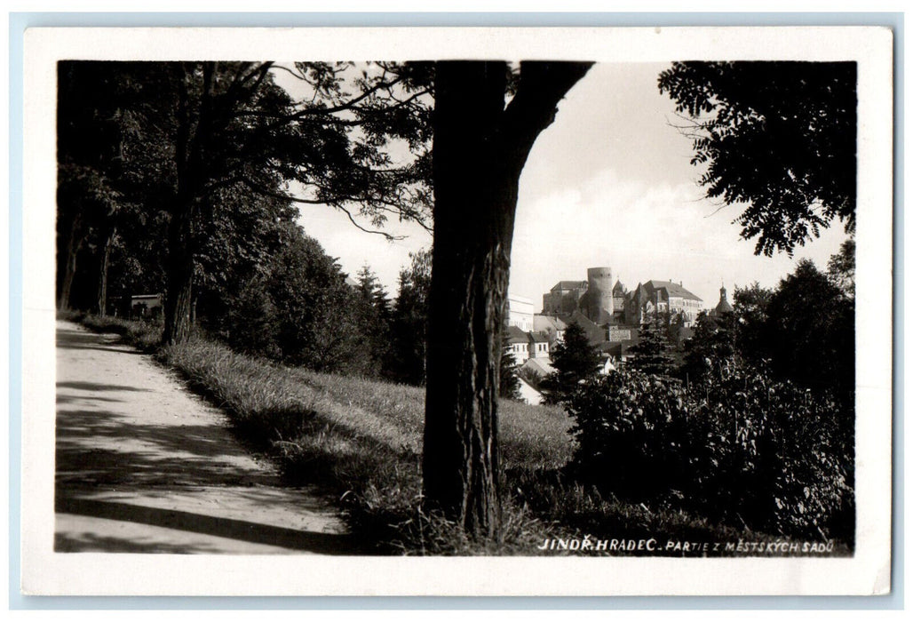 1940 Jindr Hradec Urban Orchards South Bohemian Czechia RPPC Photo Postcard