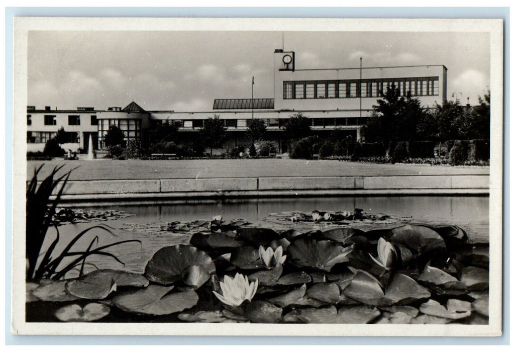 1930 Water Lilies Podebrady-Nadrazi Poděbrady Czech Republic RPPC Photo Postcard