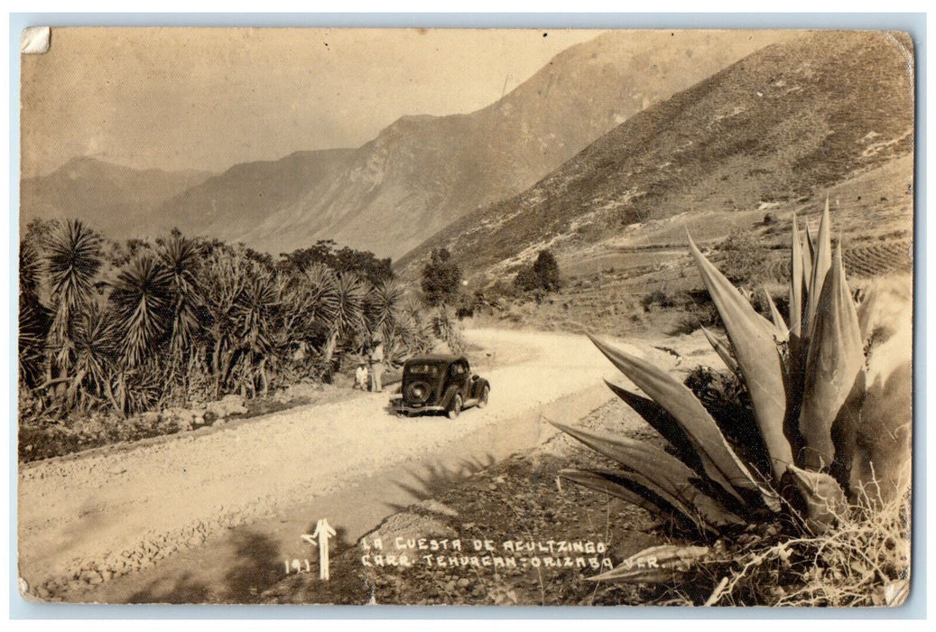 1939 La Cuesta De Acultzingo Carr. Tehuacan Mexico Vintage Postcard