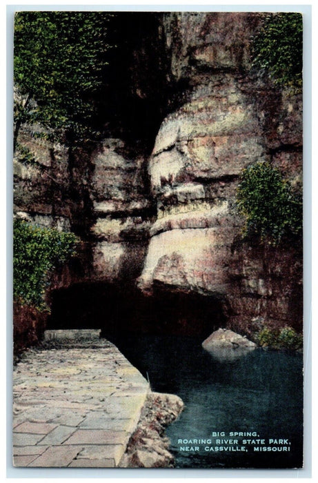 c1940 Big Spring Roaring River State Park Cassville Missouri MO Vintage Postcard