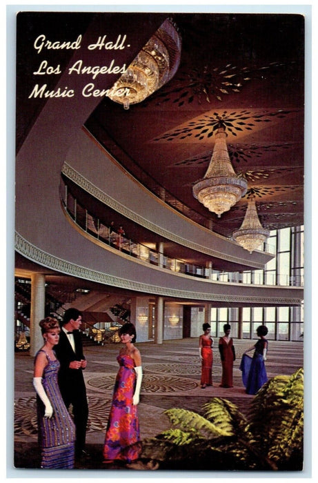 c1960 Ground Hall Pavilion Los Angeles Music Center Interior California Postcard