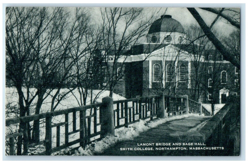 c1940 Lamont Bridge Sage Hall Smith College Northampton Massachusetts Postcard