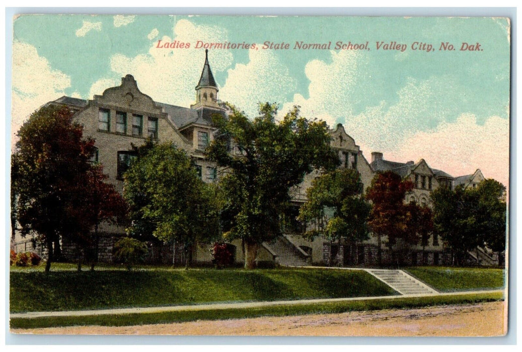 1914 Ladies Dormitories State Normal School Valley City North Dakota ND Postcard