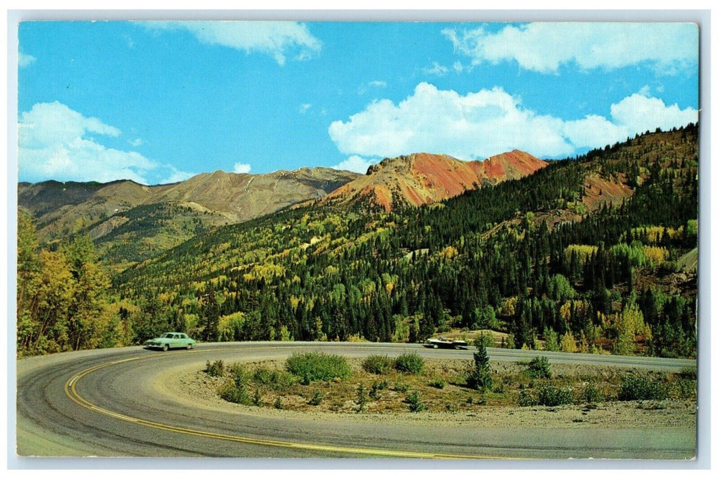 c1960 Switchback Million Dollar Highway Red Mountain Colorado Unposted Postcard