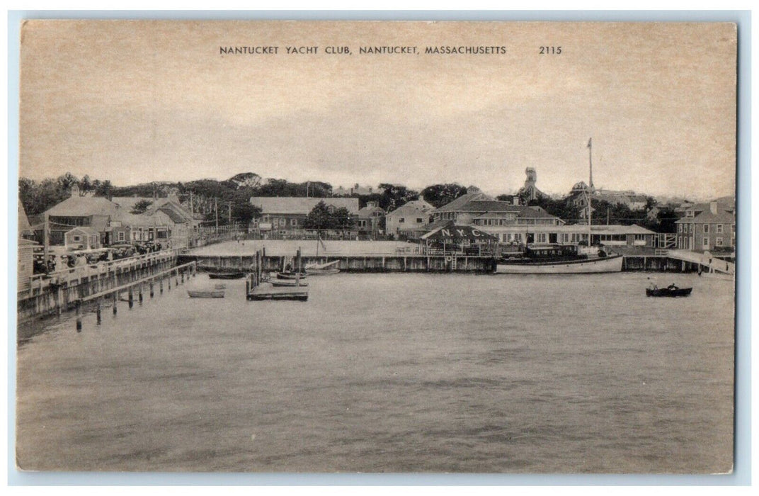 c1930 Nantucket Yacht Club Nantucket Massachusetts MA Vintage Antique Postcard