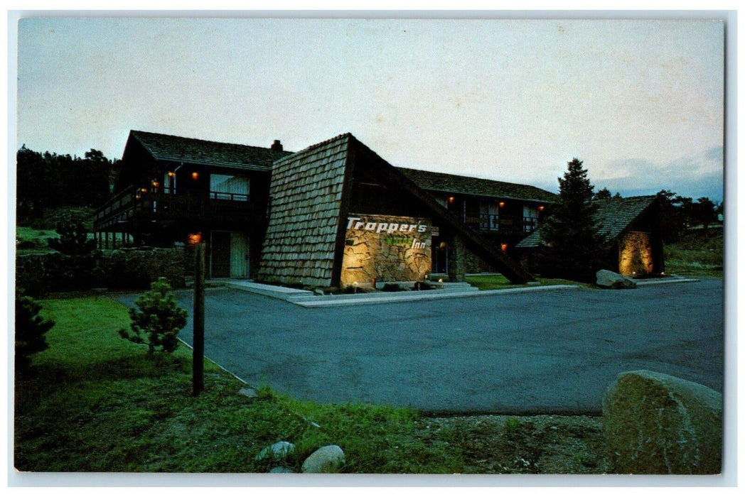 c1950's Trapper's Motor Inn Motel Estes Park Colorado CO Vintage Postcard