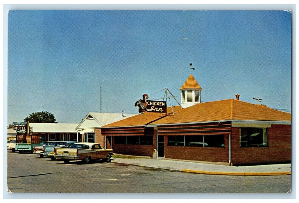 c1950's Park Lane Chicken Inn Motel Cars Fort Morgan Colorado CO Postcard