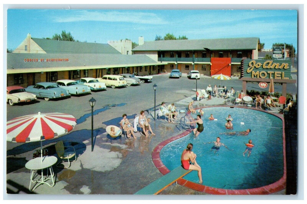 c1950's Jo Ann Motel And Swimming Pool Denver Colorado CO Antique Postcard