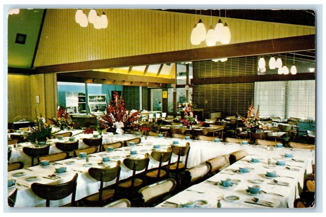 c1950's Mesa Treat Restaurant Dining Room Denver Colorado CO Vintage Postcard